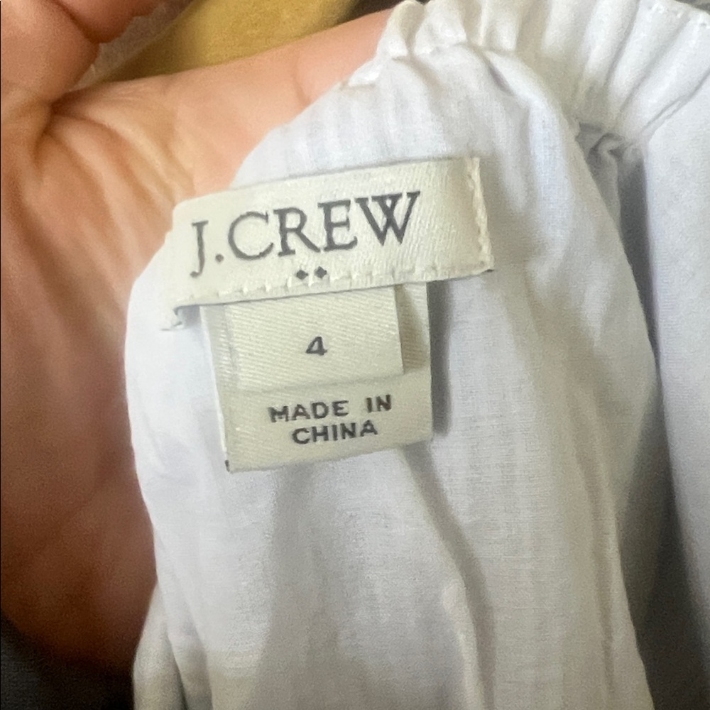 💙 J.Crew Blue & White Seersucker Mini Dress – Size 4 🌿 - Picture 3 of 9